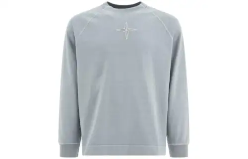 Stone Island logo-embroidered cotton sweatshirt