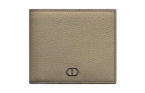 DIOR Grained Calfskin Wallet Men's Beige