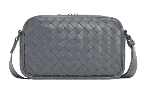 Bottega Veneta Sheepskin Camera Bag, Shoulder Bag, Crossbody Bag Small Men's Gray