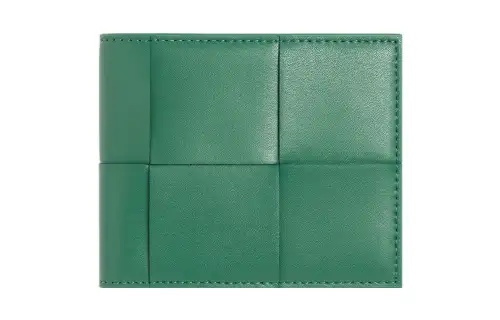 Bottega Veneta Calfskin Wallet Men's Green