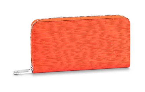 LOUIS VUITTON Zippy Epi Cow Leather Wallet Women's Orange