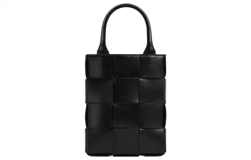 Bottega Veneta Cow Leather Tote Bag, Shopping Bag, Handbag Mini Men's Black