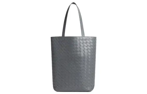 Bottega Veneta Calfskin Tote Bag, Shopping Bag, Shoulder Bag, Handbag Small Men's Gray