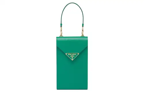PRADA Leather Shoulder Bag, Crossbody Bag, Handbag Mini Women's Green