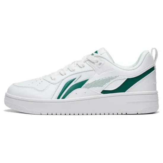 LiNing Shiyi Anti-Slip Wear-Resistant Low-Top Skateboard Shoes Men's White Green