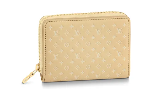 LOUIS VUITTON Calfskin Wallet Women's Light Yellow