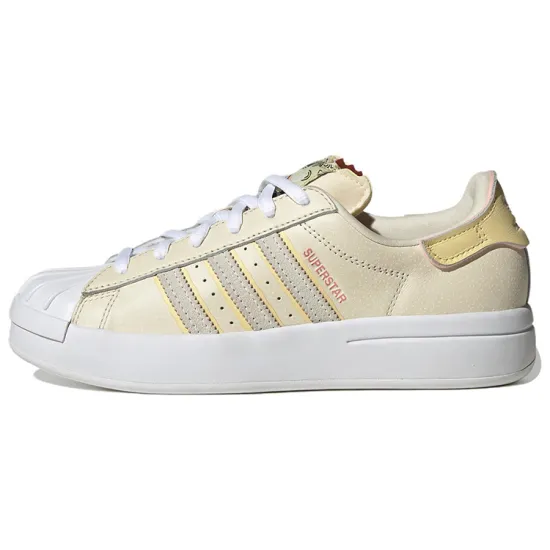Adidas Originals Superstar Series Skateboard Shoes Women's Low-top Beige/bright/tender Yellow