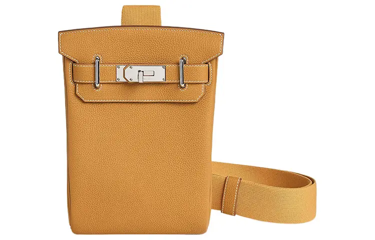 HERMES Hac A Dos Togo Calfskin Shoulder Bag, Crossbody Bag 18 Women's Light Tea Brown