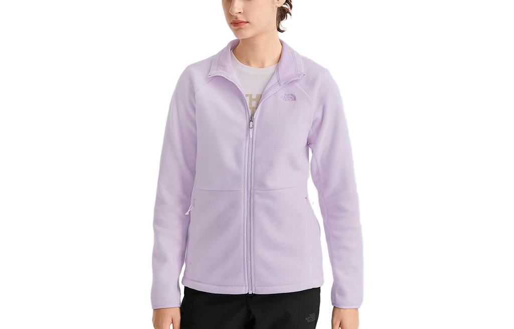 THE NORTH FACE Outdoor Thermal Fleece Lined Stand Collar Fleece Clothing Women’s Light Purple
