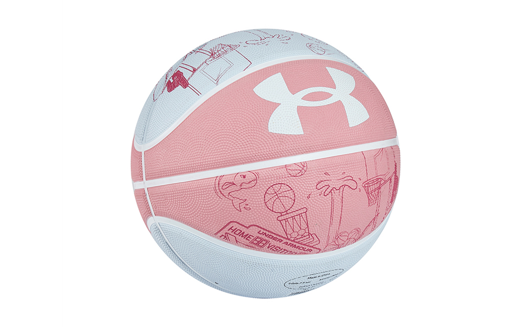 Under Armour China Mainland Version Rubber Basketball Fresh Pink Size 7 Training Competition Unisex