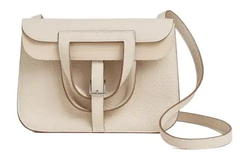 HERMES Halzan Togo Calfskin Horse Hoof Bag, Handbag, Shoulder Bag, Crossbody Bag Women's 10 Craie Milkshake White