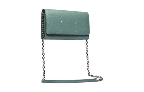 Maison Margiela Calfskin Clutch Wallet Women's Sea Blue