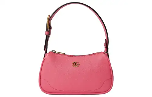 GUCCI Aphrodite Leather Shoulder Bag, Pochette Handbag, Shoulder Bag Mini Women's Pink