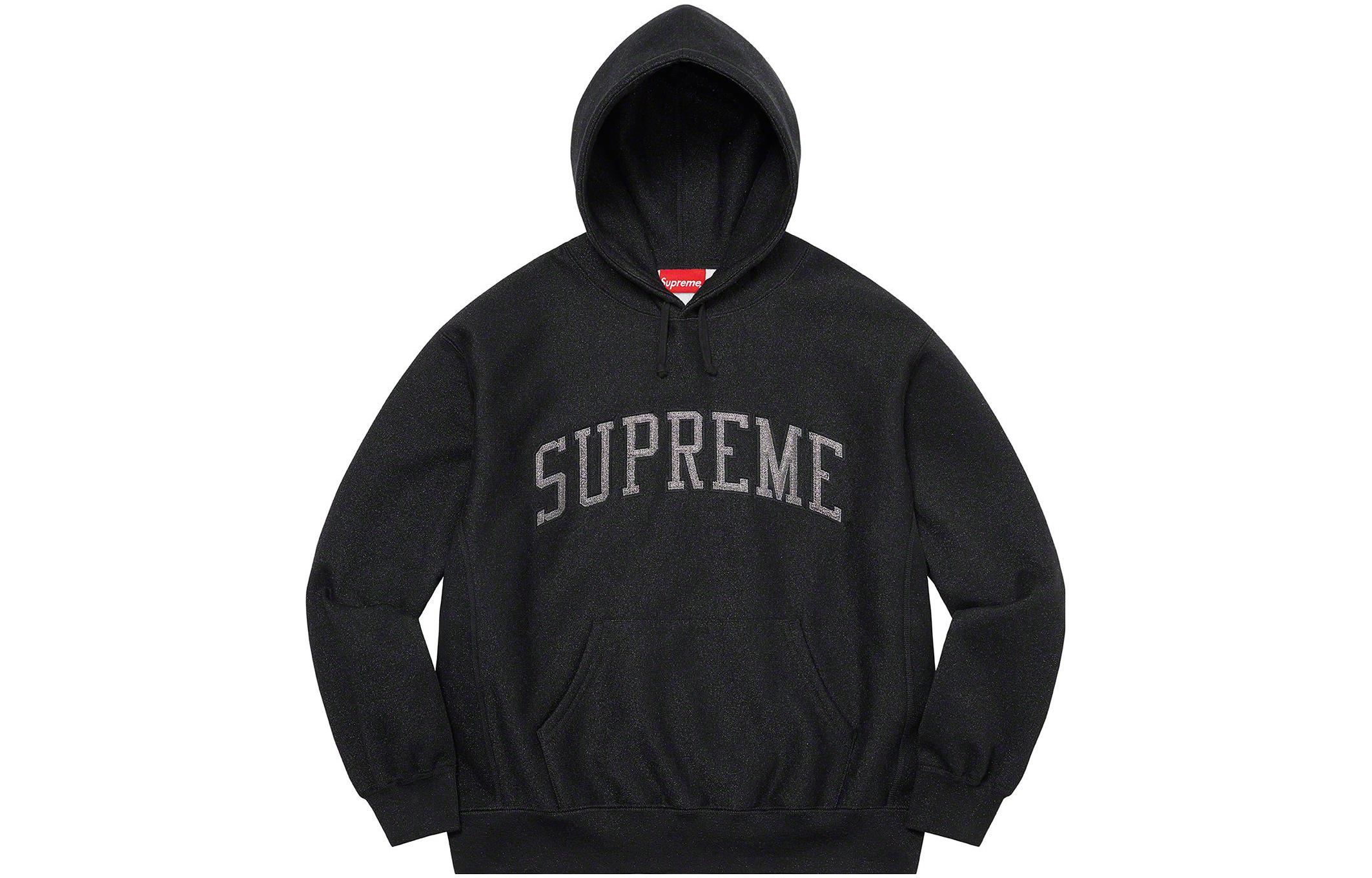 Supreme SS23 Week7 GLITTER ARC HOODED SWEATSHIRT Logo