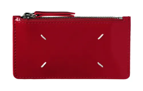 Maison Margiela Patent Leather Wallet Women's Red