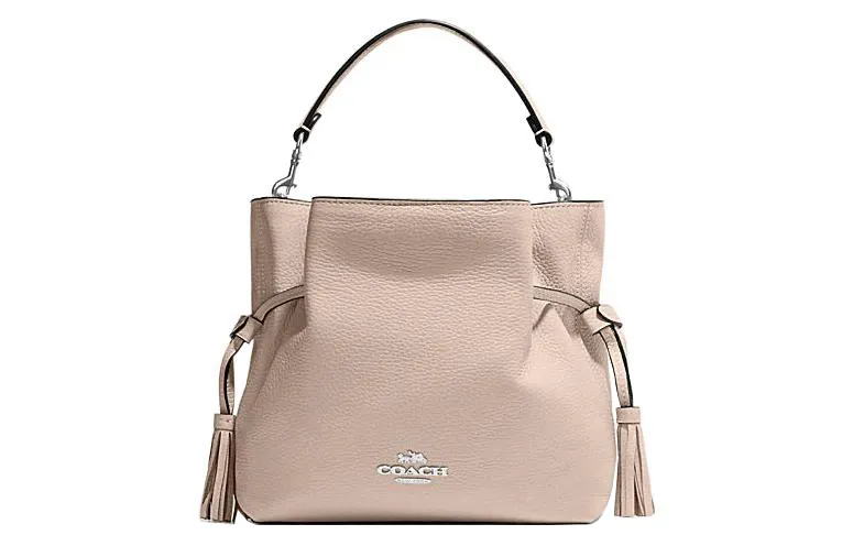 COACH Andy Cow Leather Handbag, Shoulder Bag, Crossbody Bag Medium Women's Beige