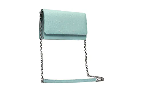 Maison Margiela Calfskin Wallet Women's Turquoise