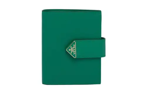 PRADA Saffiano Leather Wallet Women's Green