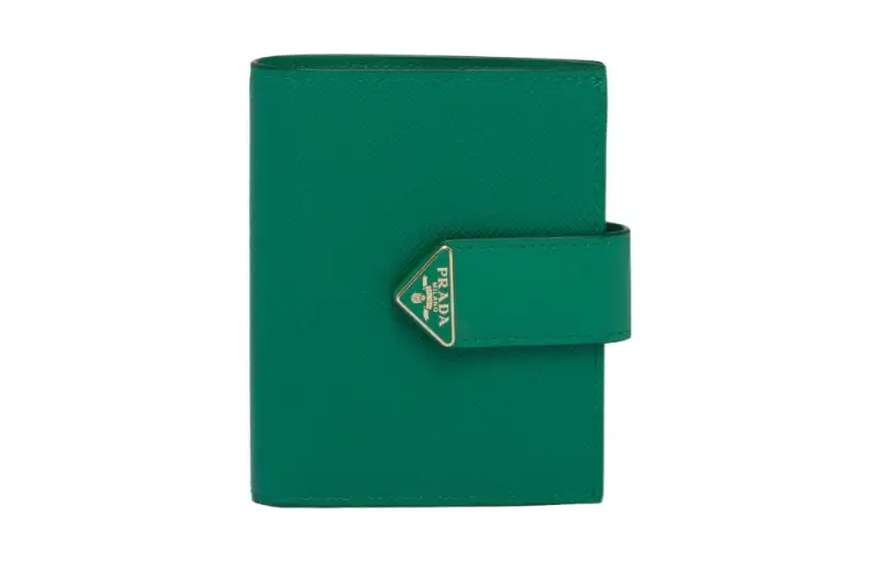 PRADA Saffiano Leather Wallet Women's Green