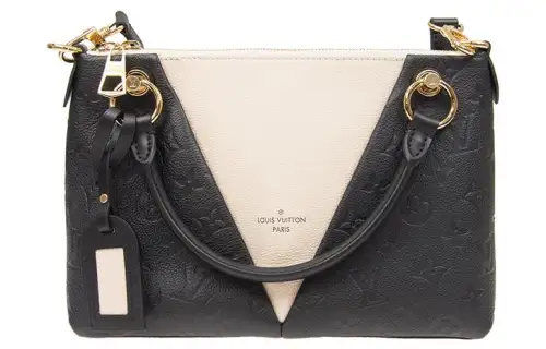 LOUIS VUITTON Cow Leather Handbag, Shoulder Bag, Crossbody Bag Small Women's Black/White