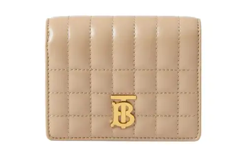 Burberry Lola Bag Lambskin Wallet Small Women's Wheat Beige