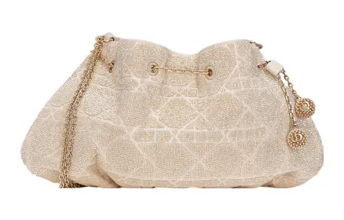 DIOR Cotton Bucket Bag, Shoulder Bag, Crossbody Bag Regular Women's Ivory