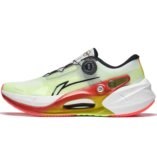 LINING Furious Rider 7.0 PRO Running Shoes Men Low-Top Standard White/Neon Yellow Green