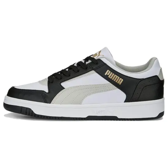 Puma REBOUND Series Skateboarding Shoes Unisex Low-top White/grey/gold