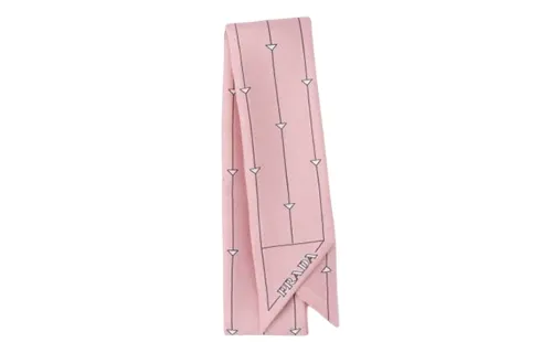 triangle-logo twill scarf