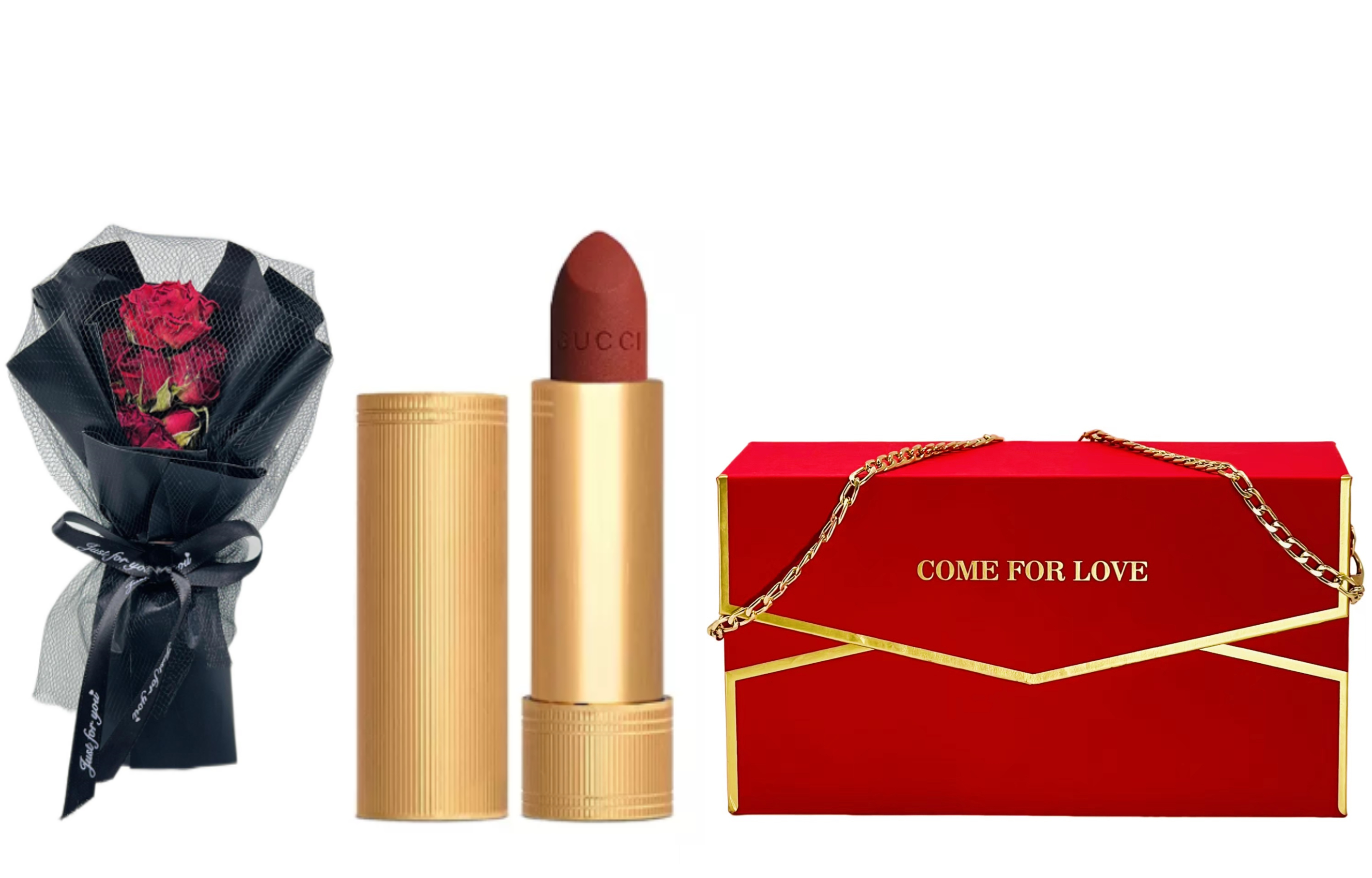 GUCCI Gucci, lipstick, matte nutritious gift box contains rose