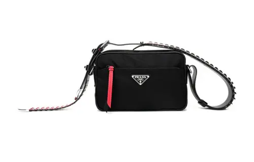 PRADA Fabric Small Square Bag, Shoulder Bag, Crossbody Bag Women's Black