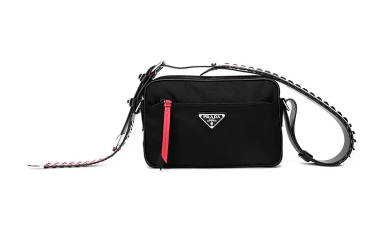 PRADA Fabric Small Square Bag, Shoulder Bag, Crossbody Bag Women's Black
