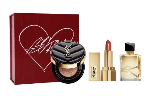 YSL, lipstick, soft heel, perfume, makeup primer, gift box, set, brightening foundation, sample, improves skin tone, skin tone brightening