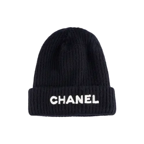 CHANEL Cashmere Beanies Women's Black