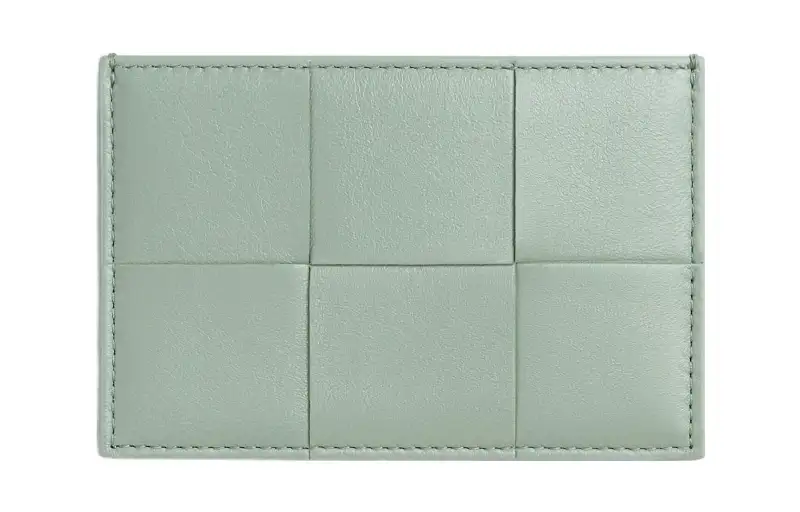 Bottega Veneta Sheepskin Card Holder Women's Sage Green