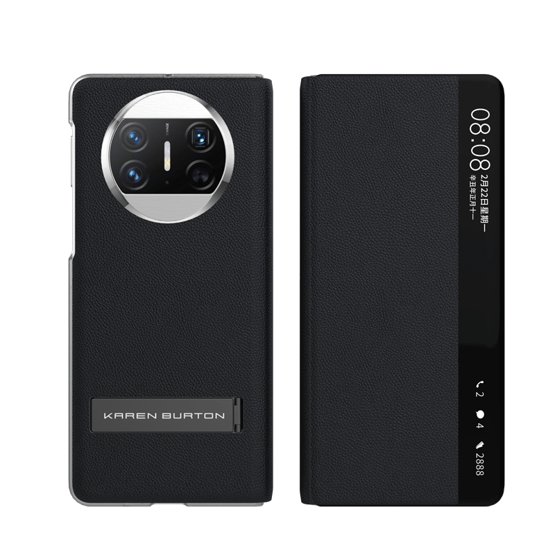 Huawei, phone case, smart protective case, folding compatible tubing, genuine leather, folding screen, fall protection