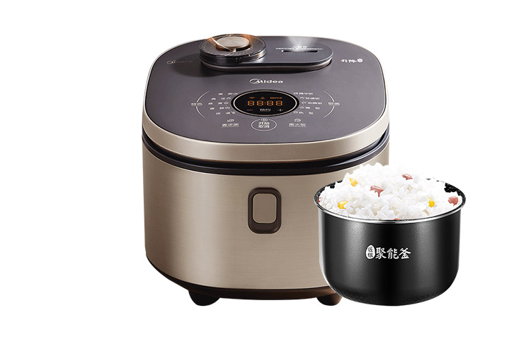 Midea rice cooker 4L household rice cooker multi-function 12-hour reservation one-click fast rice cooker copper energy-concentrated kettle liner MB-FB40X5-308A