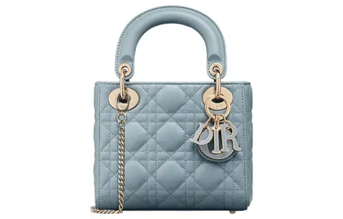 DIOR Lady Dior Sheepskin Handbag, Shoulder Bag, Crossbody Bag, Handbag Mini Women's Haze Blue