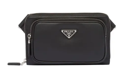 PRADA Re EditionSaffiano Leather Crossbody Bag, Shoulder Bag Men's Black