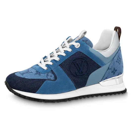 LOUIS VUITTON Run Away Anti Slip Wear Resistant Low Top Sports Casual Shoes Women's Blue