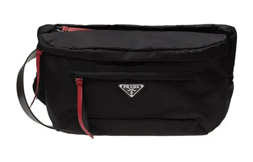 PRADA Nylon Fanny Pack Unisex Black