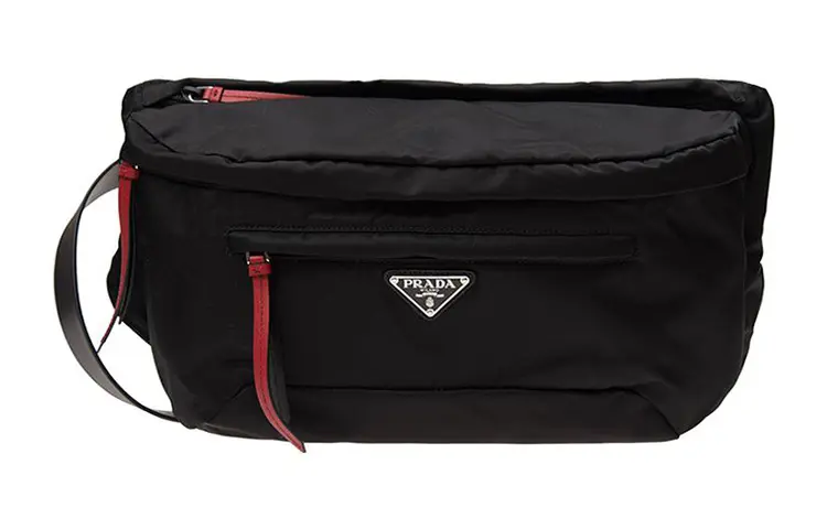 PRADA Nylon Fanny Pack Unisex Black