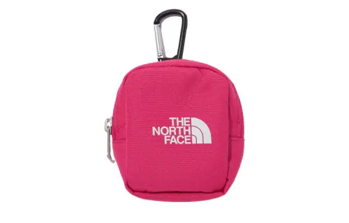THE NORTH FACE Polyester Clutch Coin Purse Earphone Case Mini Unisex Bright Pink