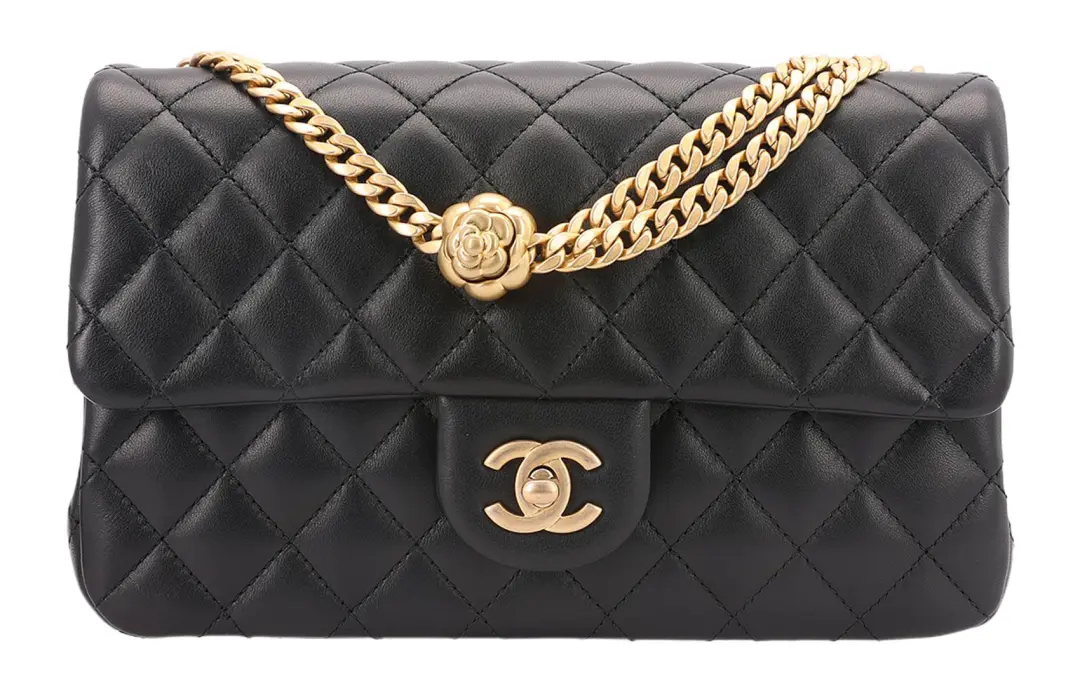 CHANEL Sheepskin Material Gold Metal Shoulder Bag, Crossbody Bag Women's Black