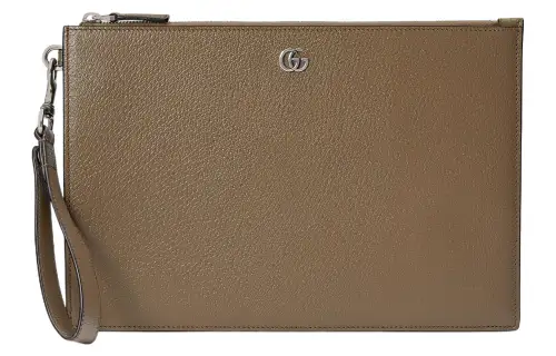 GUCCI GG Marmont Leather Document Bag Wrist Bag Clutch Men's