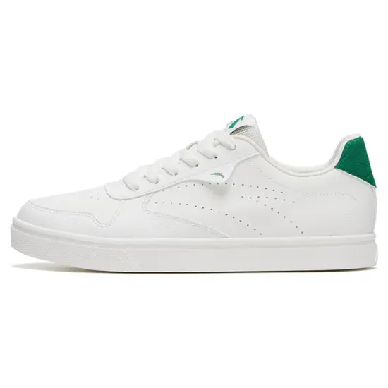 Anta Basic Anti-Slip Wear-Resistant Low-Top Skateboard Shoes Women's White Green