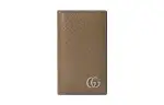 GUCCI GG Marmont Leather Wallet, Card Holder Men's Taupe