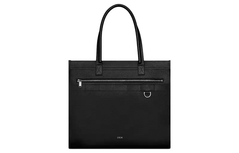 DIOR Grain Calfskin Handbag Regular Men's Black