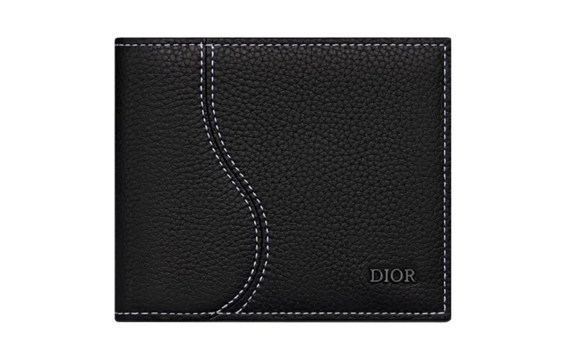 DIOR Grained Calfskin Wallet Men's Black