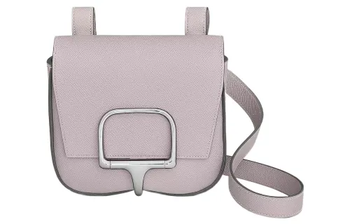 HERMES Della Cavalleria Epsom Calfskin Crossbody Bags Mini Women's Light Purple